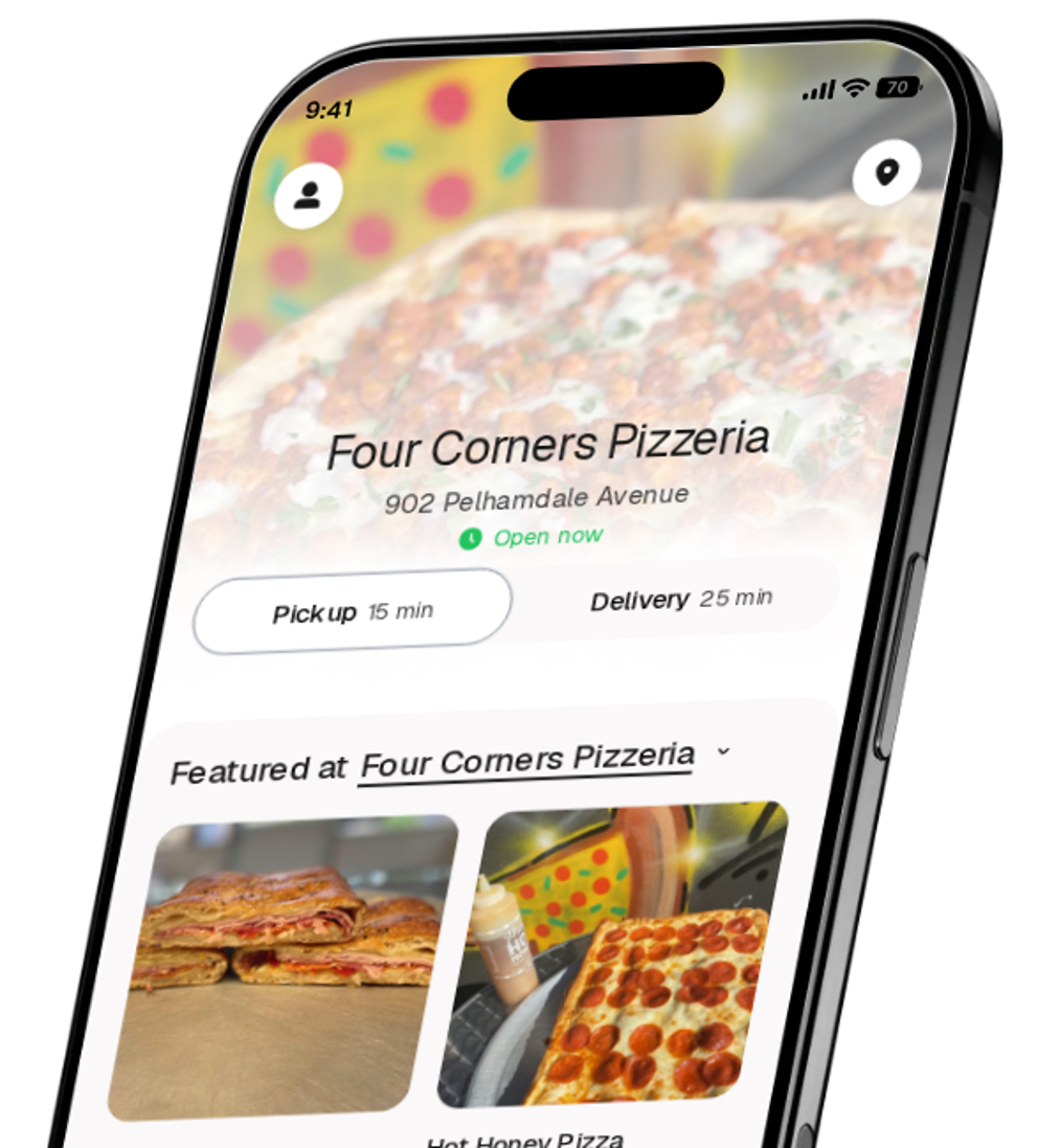 Four Corners Pizzeria app preview