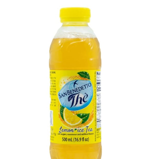 Ice tea San Benedetto.